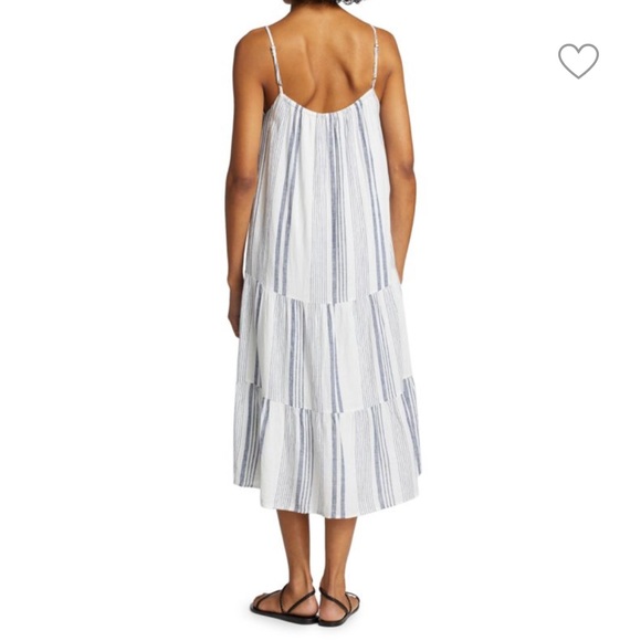 Rails Adora stripe midi dress blue white striped NWT - Picture 2 of 15